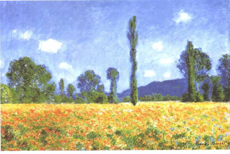 Champ de coquelicots a Giverny, Claude Monet